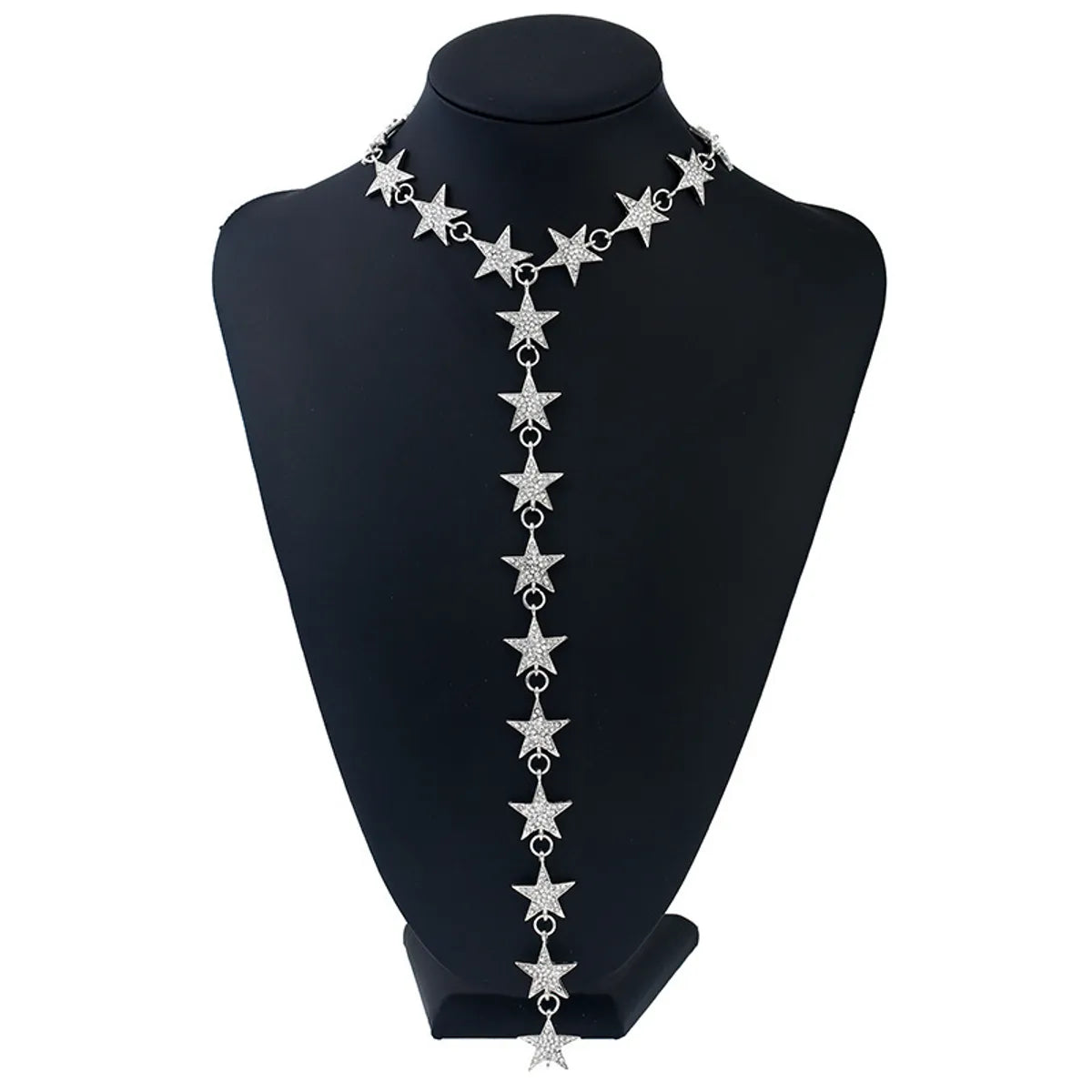 Star Alloy Inlay Artificial Diamond Women's Pendant Necklace