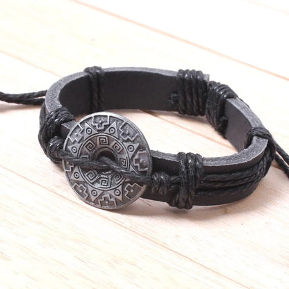 Star Anise Chinese Element Retro Leather Bracelet Wholesale