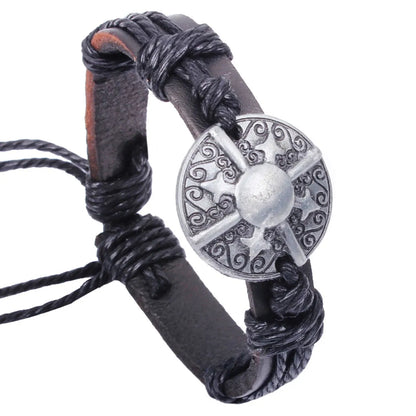 Star Anise Chinese Element Retro Leather Bracelet Wholesale