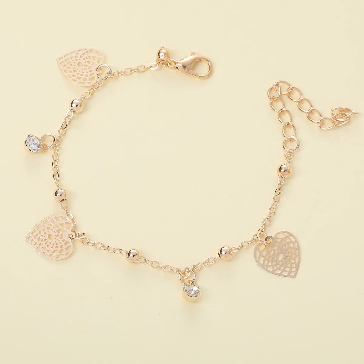 Steel Lady Simple Style Commute Inlay Leaves Heart Shape Butterfly Zircon Bracelets