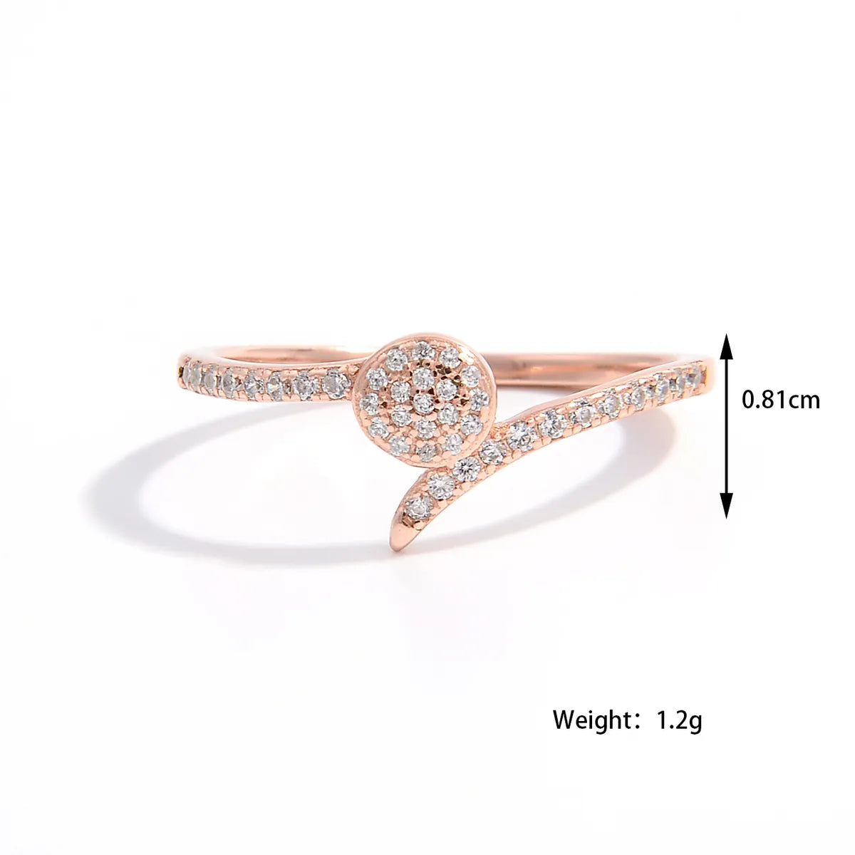 Sterling Silver 14K Gold Plated White Gold Plated Elegant Plating Inlay Round Oval Water Droplets Zircon Rings