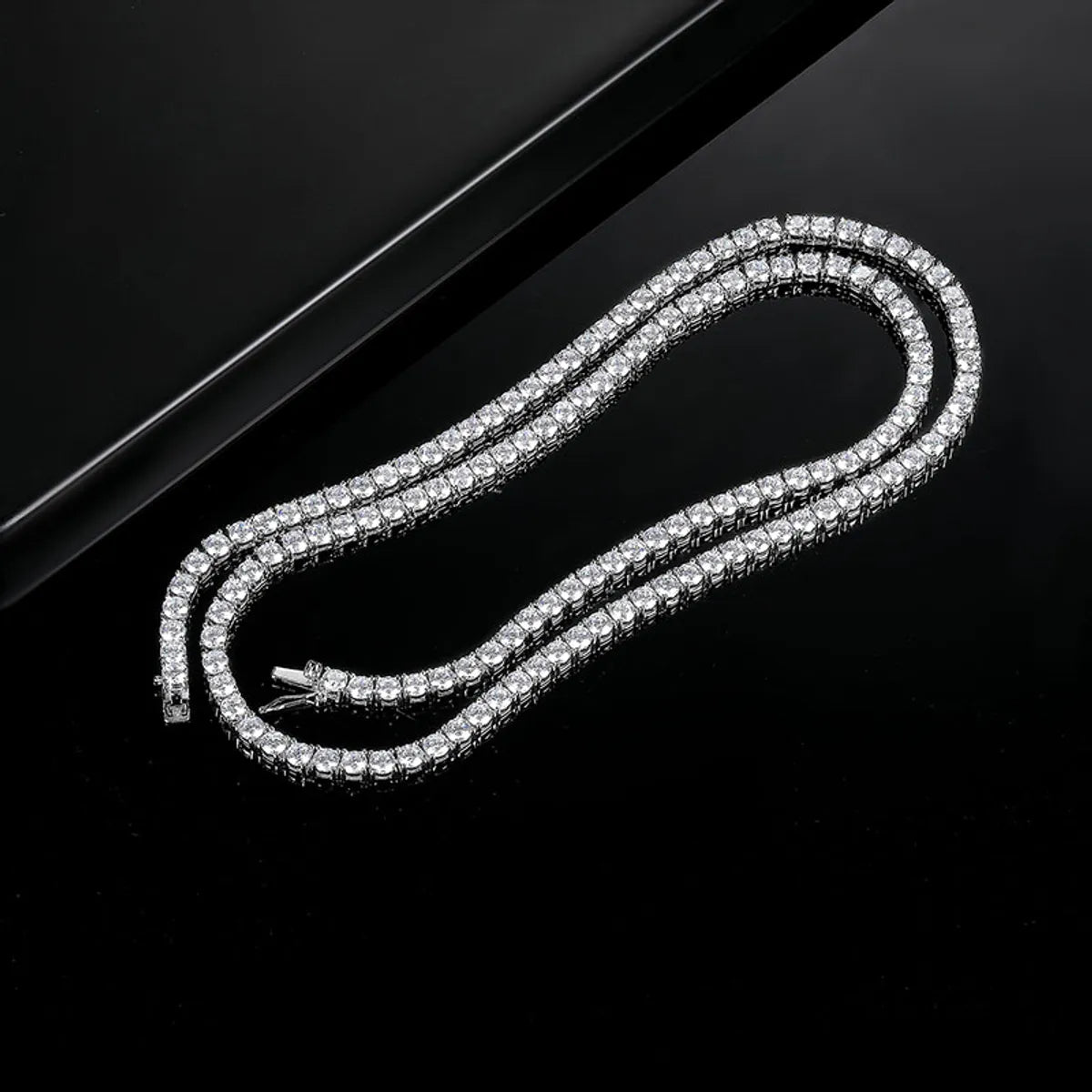 Sterling Silver 18K Gold Plated Casual Elegant Plating Inlay Solid Color Zircon Long Necklace