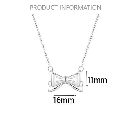 Sterling Silver Bow Knot Necklace