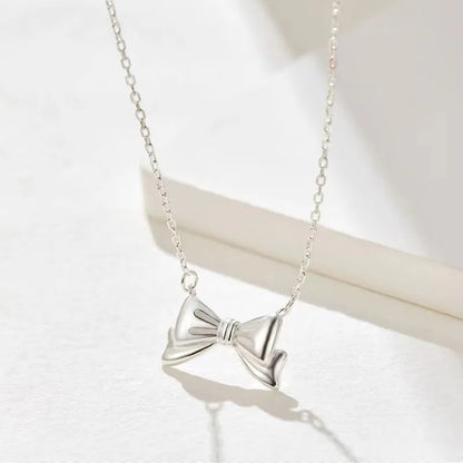 Sterling Silver Bow Knot Necklace