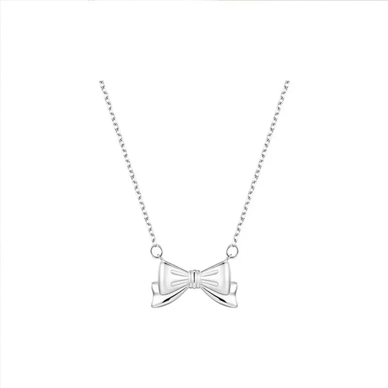 Sterling Silver Bow Knot Necklace