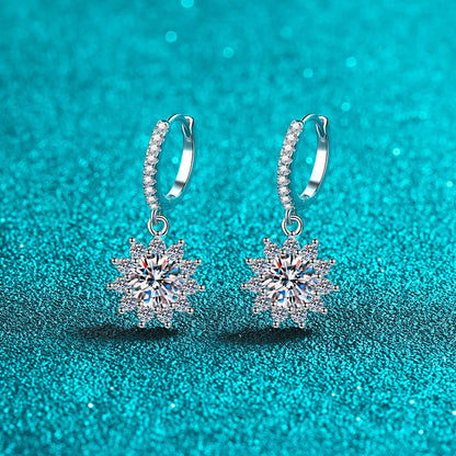 Sterling Silver Elegant Flower Gra Plating Drop Earrings