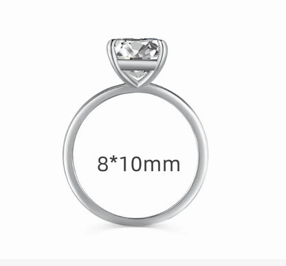 Sterling Silver Elegant Plating Inlay Geometric Heart Shape Zircon Rings