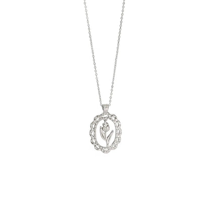 Sterling Silver Gold Plated Simple Style Classic Style Flower Plating Pendant Necklace