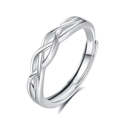 Sterling Silver Inlay Solid Color Zircon Rings