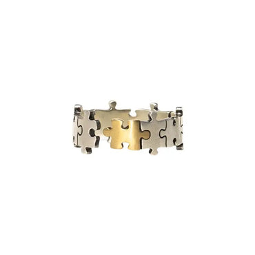 Sterling Silver Jigsaw Open Rings