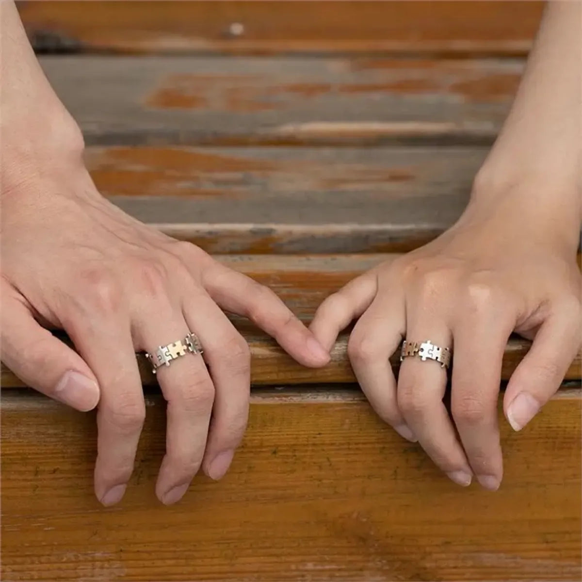 Sterling Silver Jigsaw Open Rings