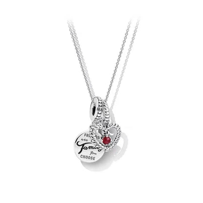 Sterling Silver Letter Heart Shape Pendant Necklace