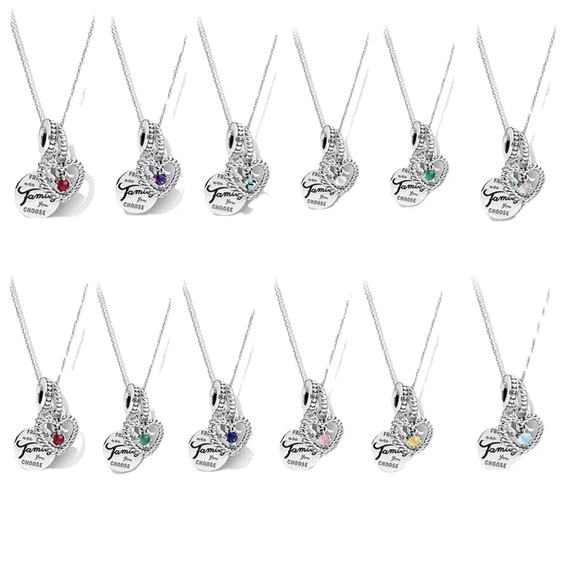 Sterling Silver Letter Heart Shape Pendant Necklace