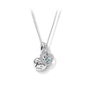 Sterling Silver Letter Heart Shape Pendant Necklace