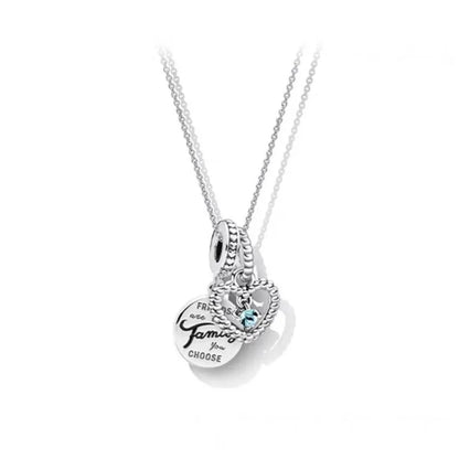 Sterling Silver Letter Heart Shape Pendant Necklace