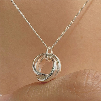 Sterling Silver Plating Geometric Pendant Necklace