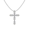 Sterling Silver Plating Inlay Geometric Zircon Pendant Necklace