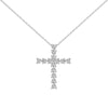 Sterling Silver Plating Inlay Geometric Zircon Pendant Necklace