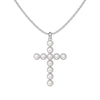 Sterling Silver Plating Inlay Geometric Zircon Pendant Necklace