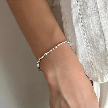 Sterling Silver Plating Solid Color Bracelets