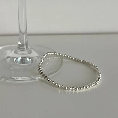 Sterling Silver Plating Solid Color Bracelets