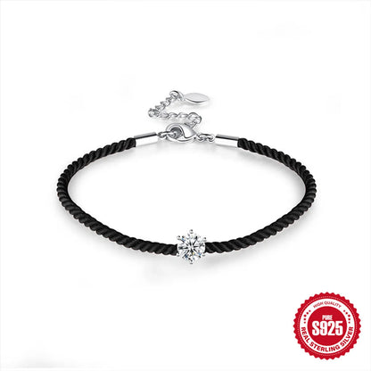 Sterling Silver Simple Style Geometric Flower Plating Bracelets