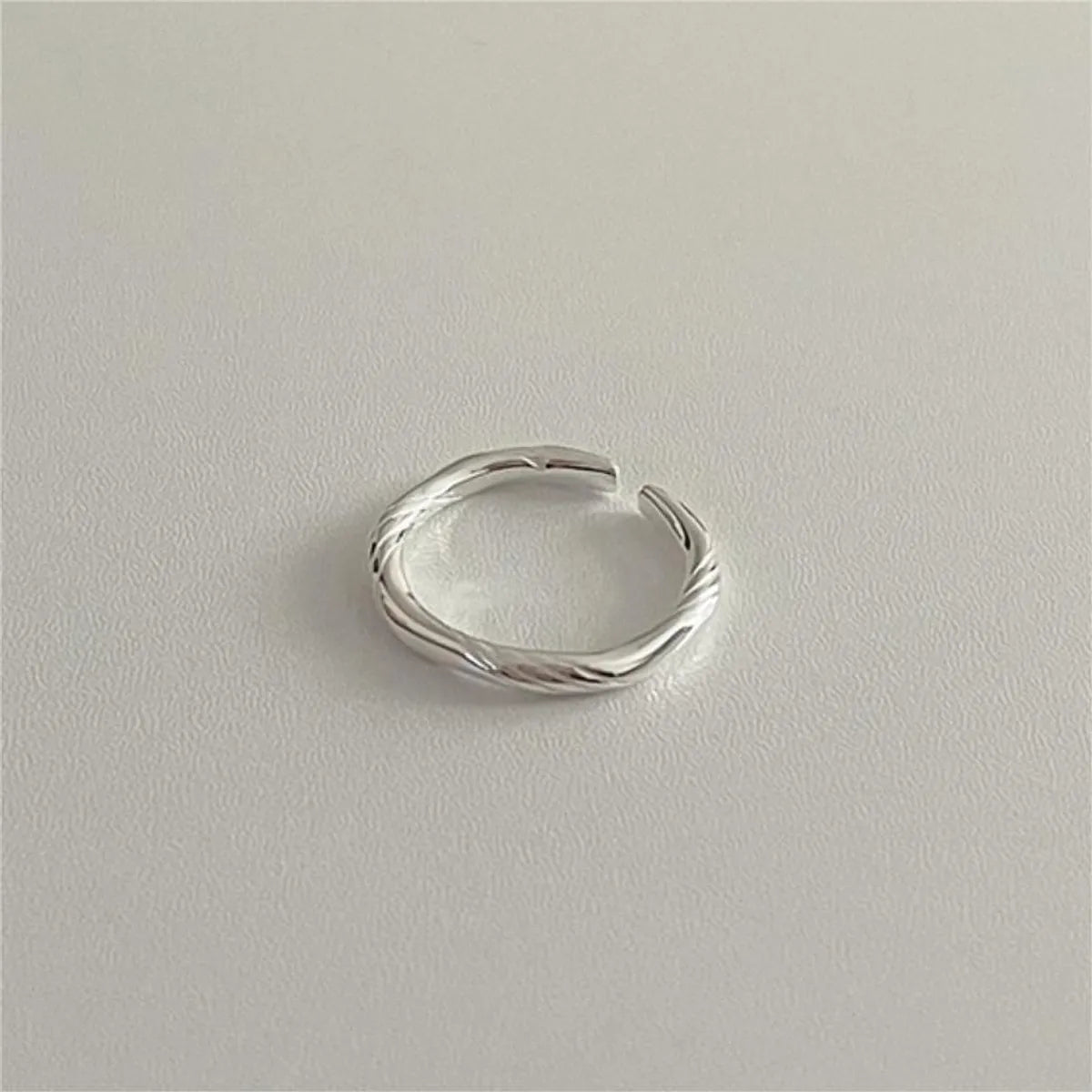 Sterling Silver Simple Style Geometric Open Rings