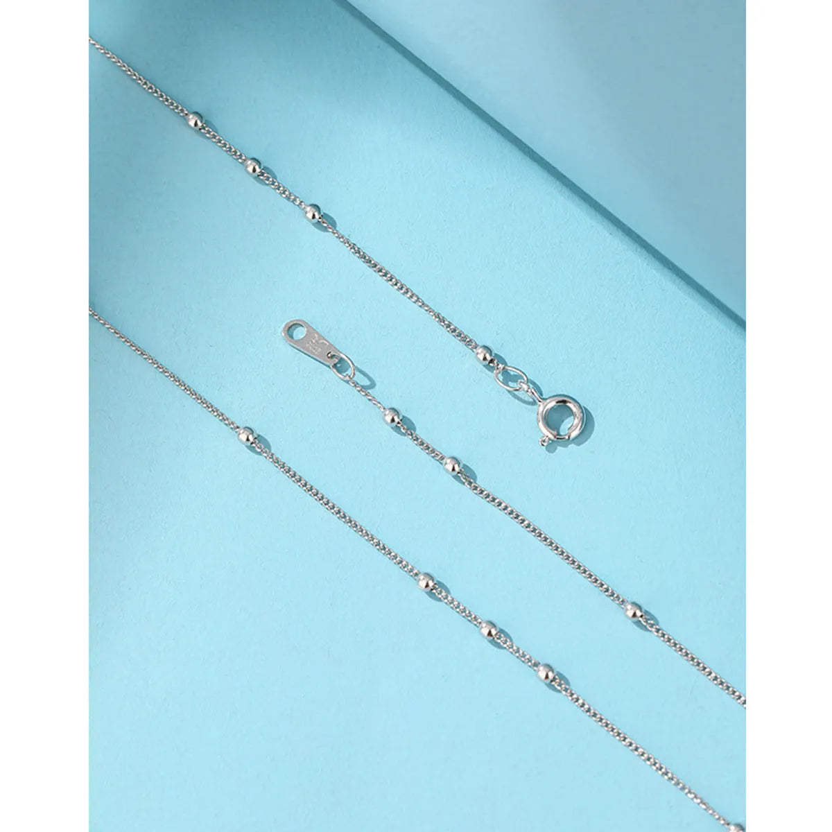 Sterling Silver Simple Style Geometric Plating Necklace