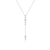 Sterling Silver Simple Style Inlay Round Zircon Pendant Necklace