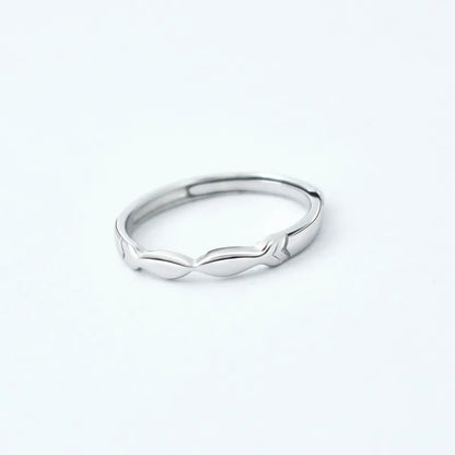 Sterling Silver Simple Style Plating Solid Color Rings