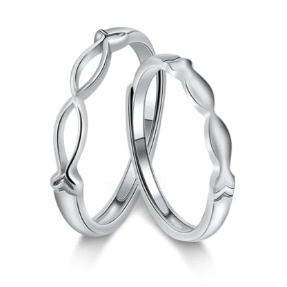 Sterling Silver Simple Style Plating Solid Color Rings