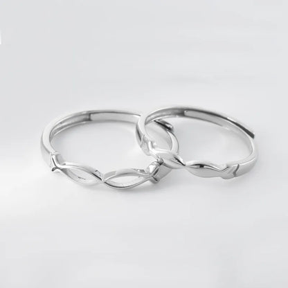 Sterling Silver Simple Style Plating Solid Color Rings