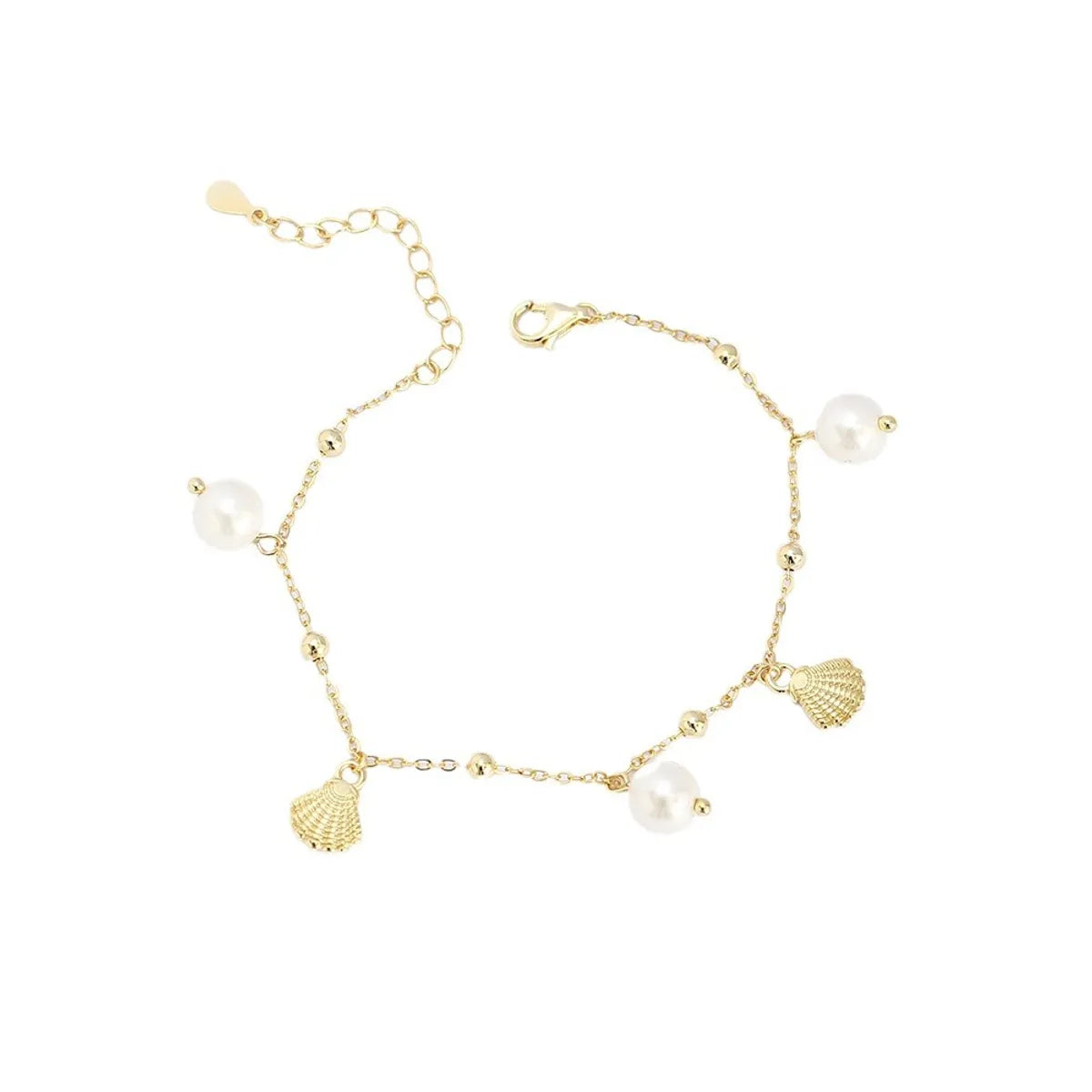 Sterling Silver Sweet Pearl Plating Shell Bracelets