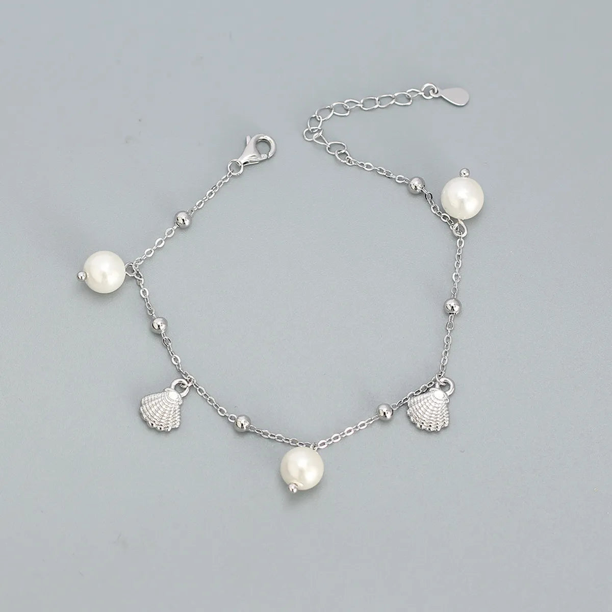 Sterling Silver Sweet Pearl Plating Shell Bracelets