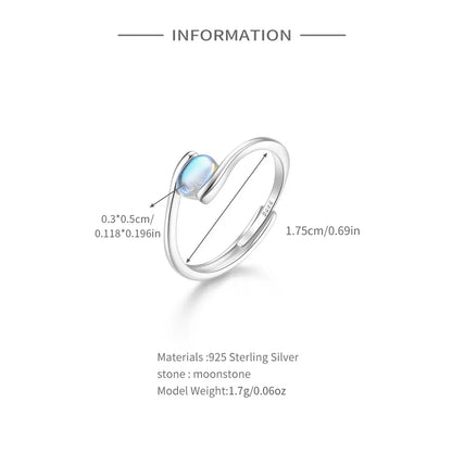 Sterling Silver Sweet Plating Inlay Geometric Zircon Open Rings