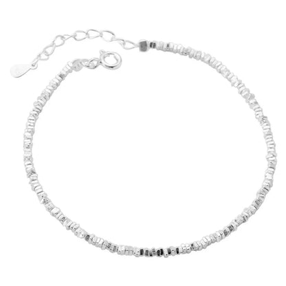 Sterling Silver Sweet Solid Color Polishing Bracelets