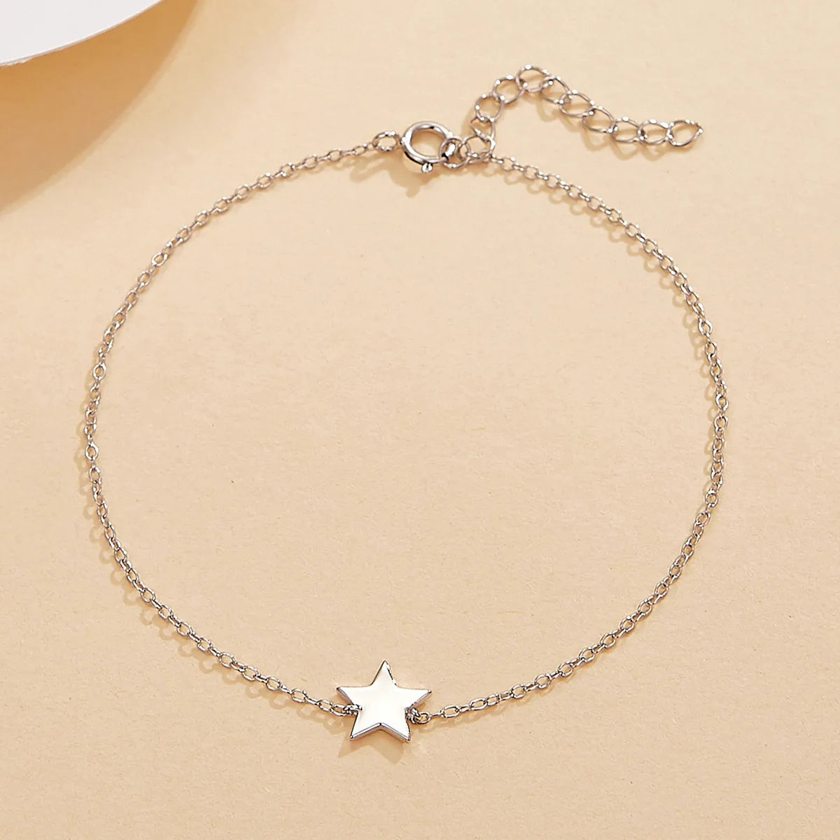 Sterling Silver White Gold Plated Gold Plated Star Bracelets Necklace Jewelry Set