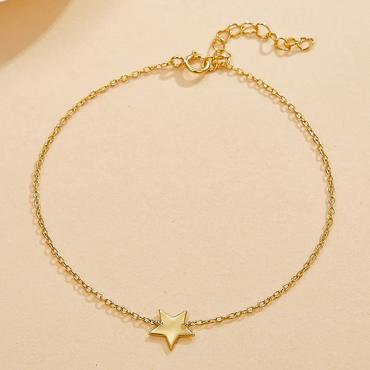 Sterling Silver White Gold Plated Gold Plated Star Bracelets Necklace Jewelry Set