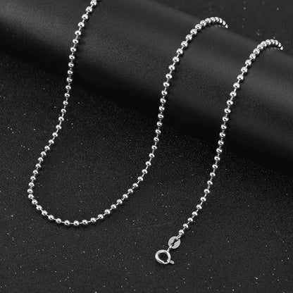 Sterling Silver White Gold Plated Rhodium Plated Silver Plated Simple Style Plating Geometric Necklace