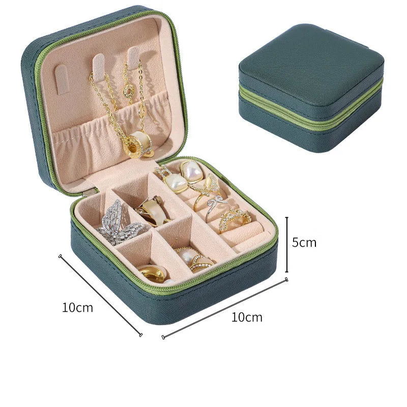 Pu Leather Basic Daily Solid Color Jewelry Boxes