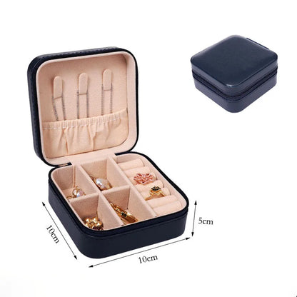 Pu Leather Basic Daily Solid Color Jewelry Boxes