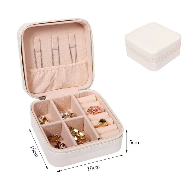 Pu Leather Basic Daily Solid Color Jewelry Boxes