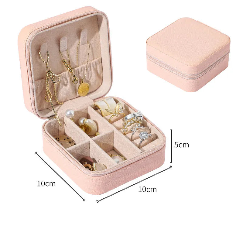 Pu Leather Basic Daily Solid Color Jewelry Boxes