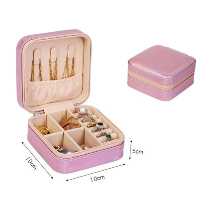 Pu Leather Basic Daily Solid Color Jewelry Boxes