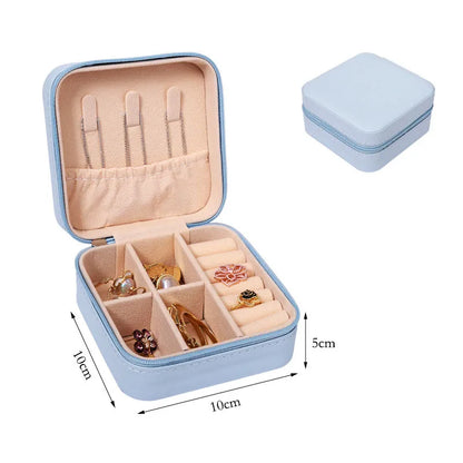 Pu Leather Basic Daily Solid Color Jewelry Boxes