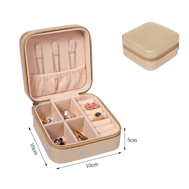 Pu Leather Basic Daily Solid Color Jewelry Boxes