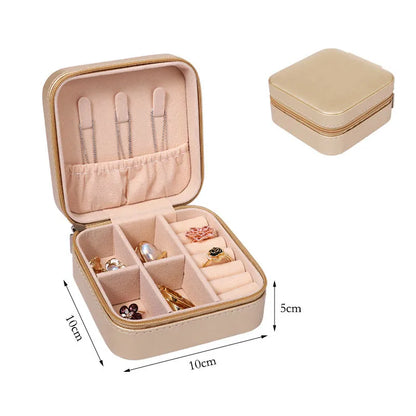 Pu Leather Basic Daily Solid Color Jewelry Boxes