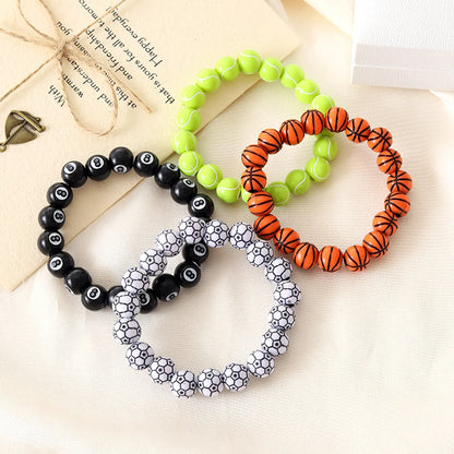 Streetwear Ball Arylic Beaded Unisex Bracelets