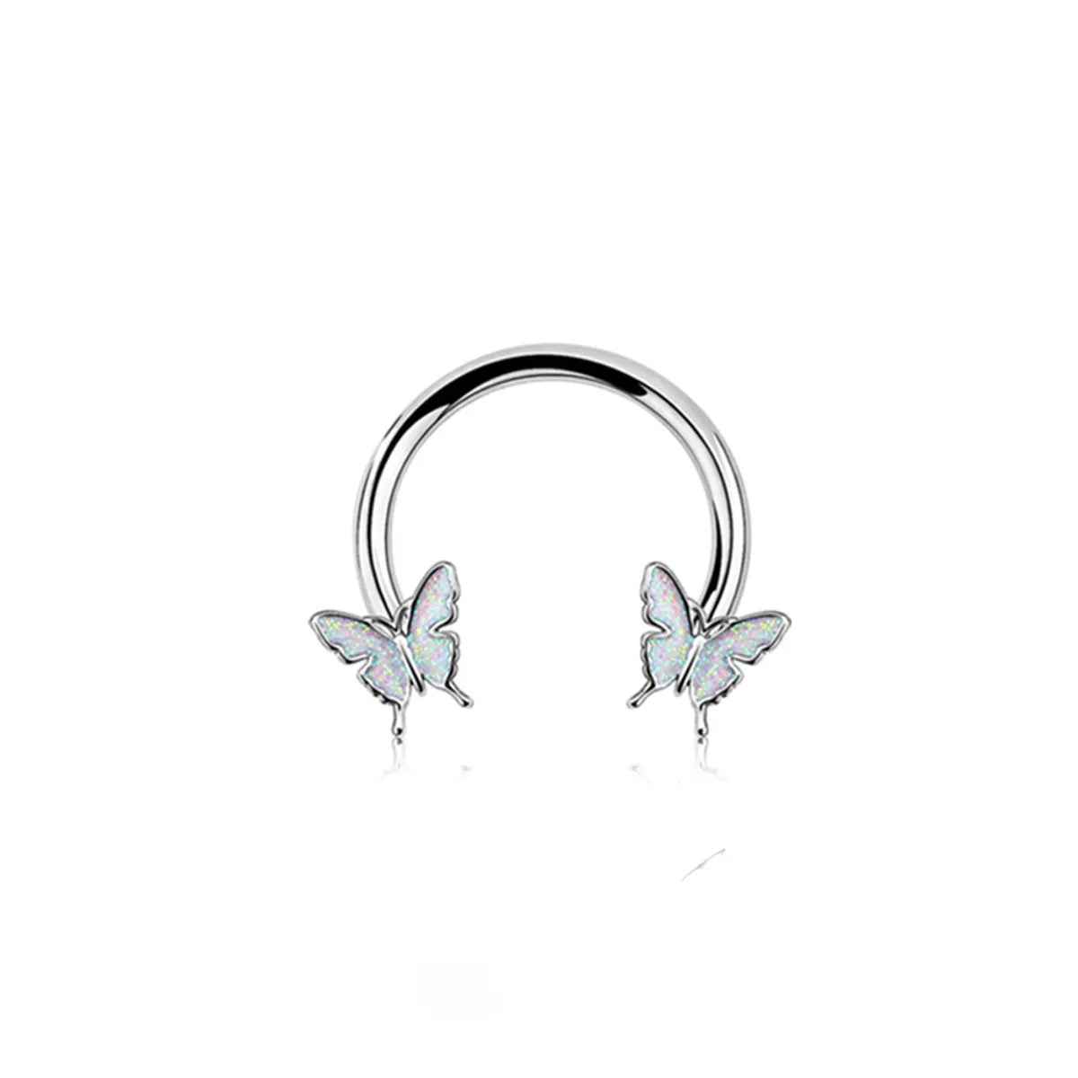 Streetwear Butterfly Stainless Steel Alloy Nose Ring In Bulk