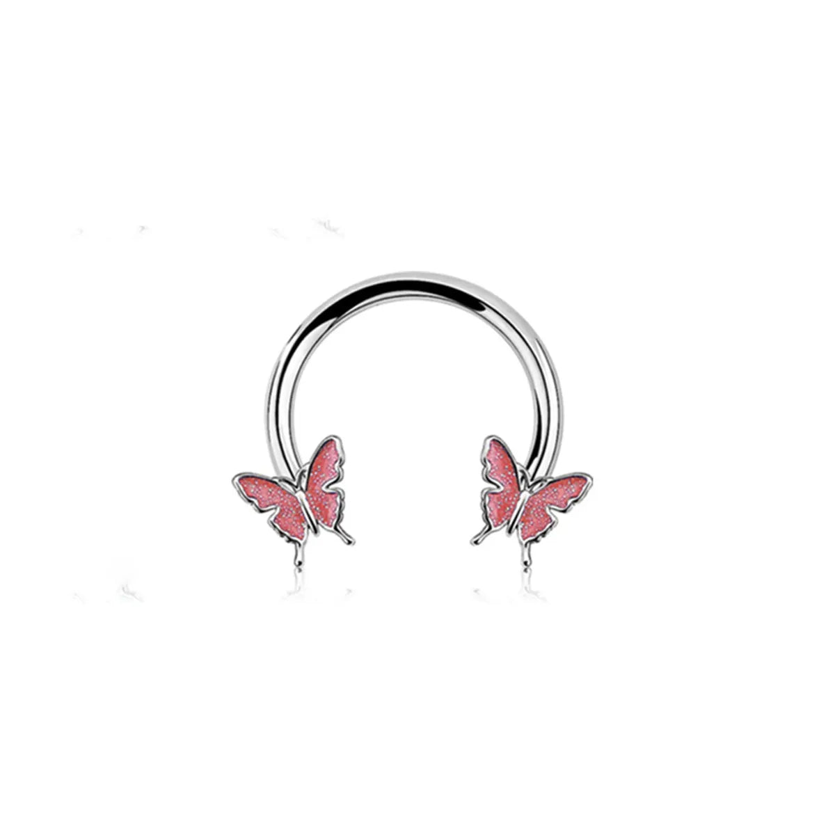 Streetwear Butterfly Stainless Steel Alloy Nose Ring In Bulk